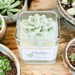 Cactus Flower Succulent Soy Candle