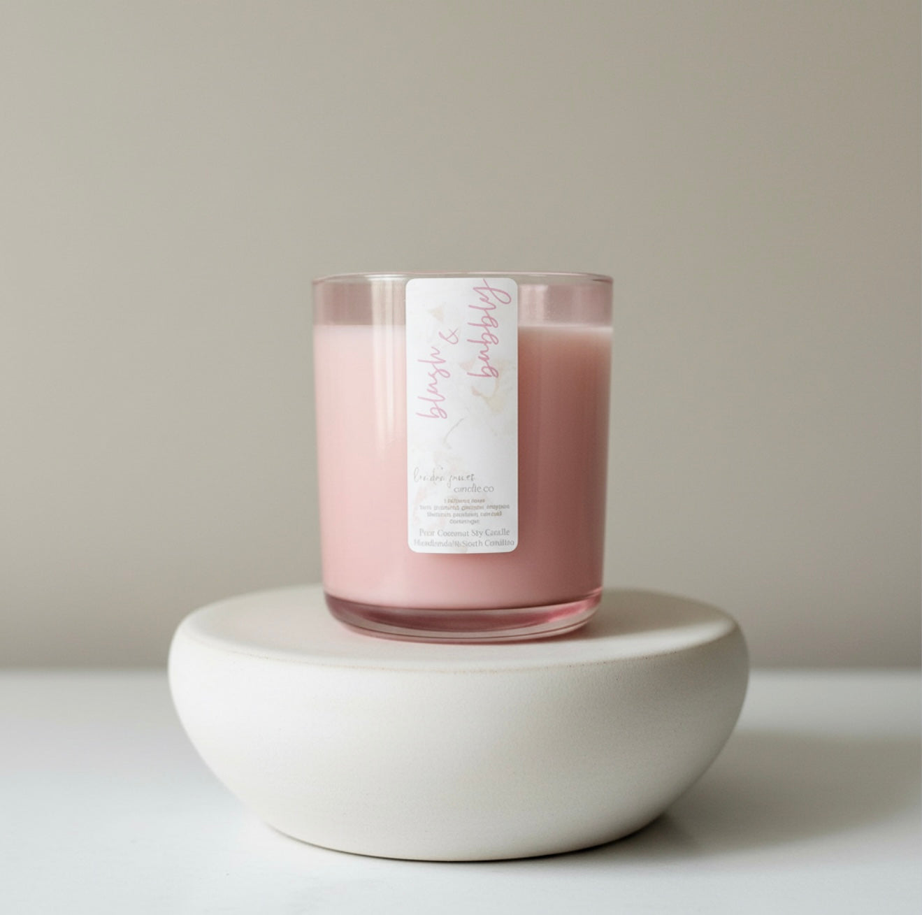 Blush & Bubbly Coconut Soy Candle 12 oz.