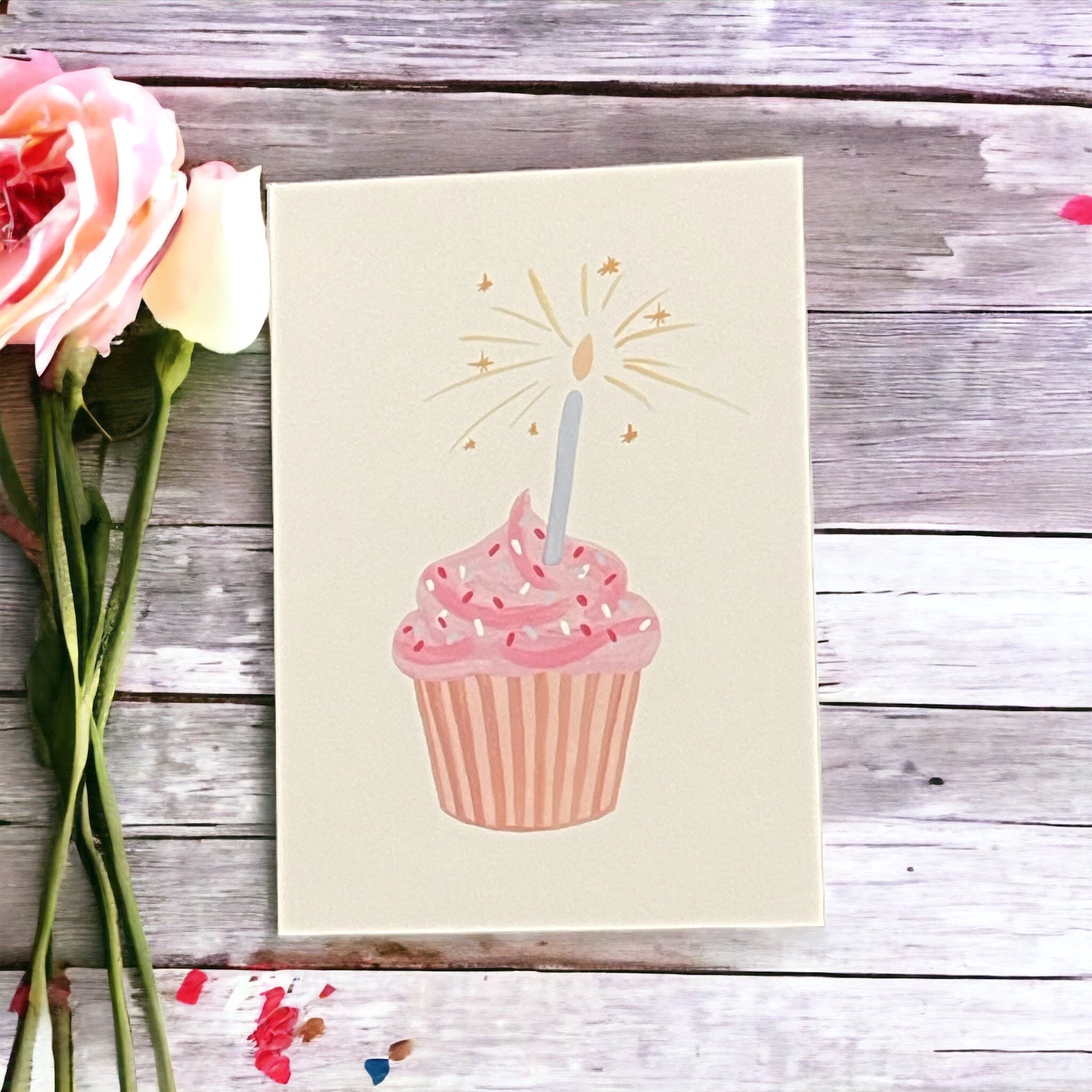 Happy Birthday Cupcake Card