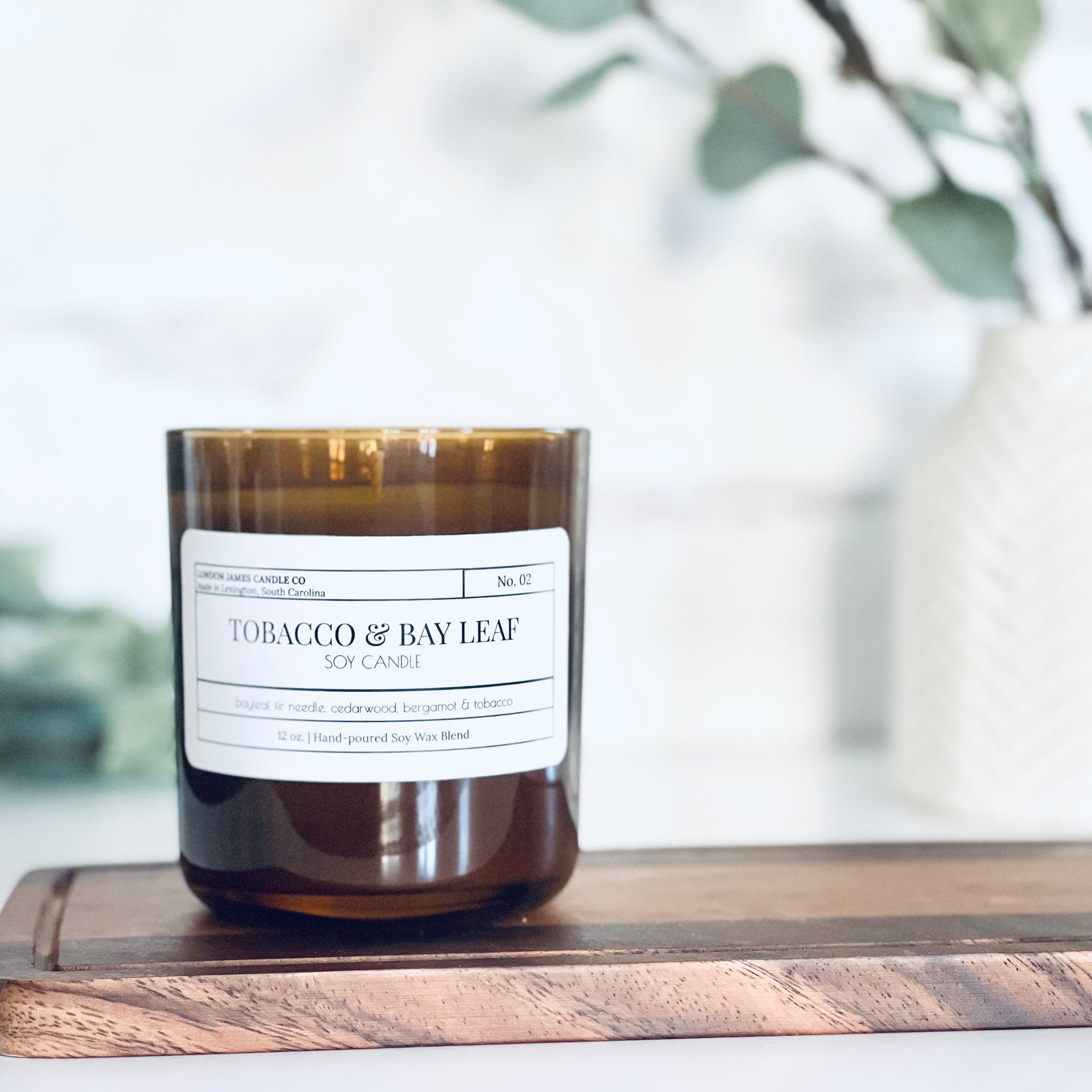 Tobacco & Bay Leaf Soy Candle 12 oz.